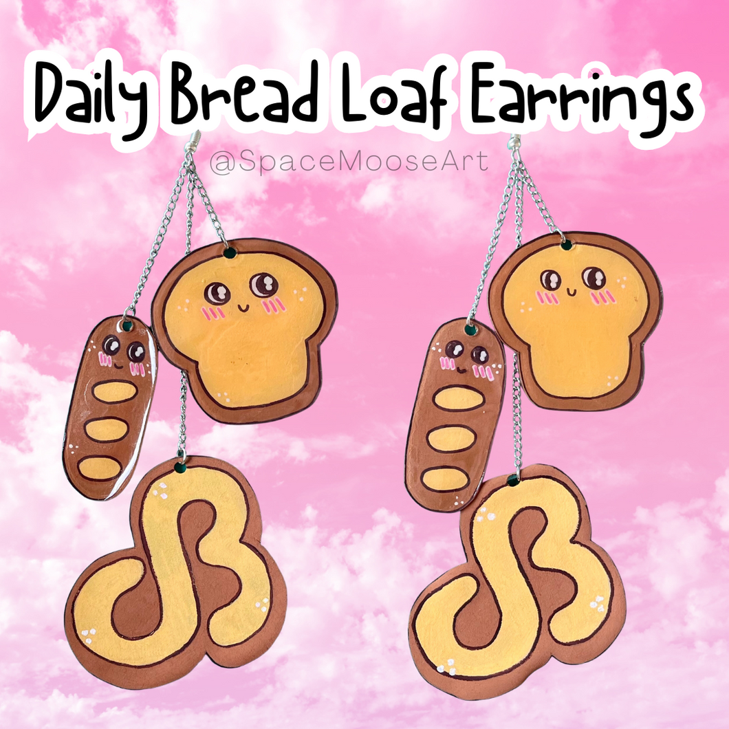 Daily Bread Loaf Earrings V1