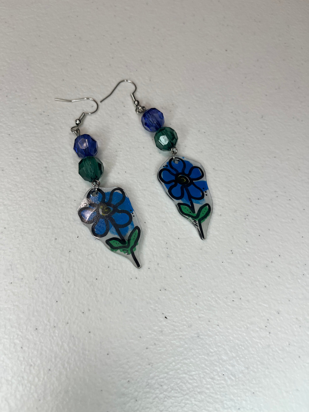 One-line flower earrings