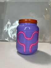Load image into Gallery viewer, Purple Mr Wobble plant/trinket jar
